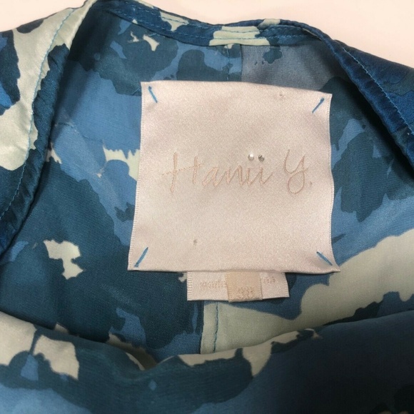 Hanii Y Womens Blue Loose Sleeve Blouse Size 38 - Picture 6 of 6